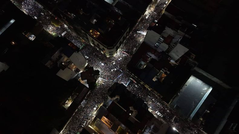 La impresionante imagen aérea de la esquina de la casa de Cristina Kirchner. 