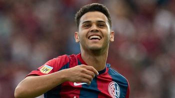 Cristian Ferreira anotó el único gol del partido para San Lorenzo.