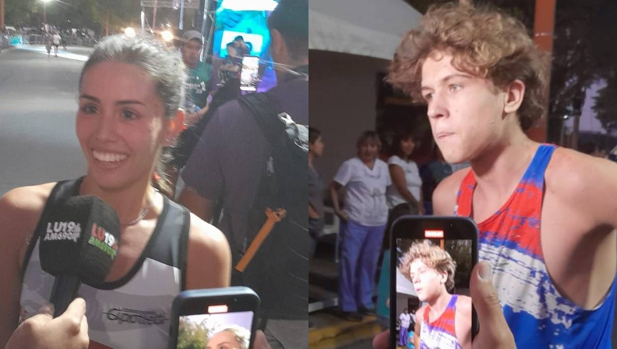 Malena y Bautista, los jóvenes que ganaron la prueba familiar de los 4km.