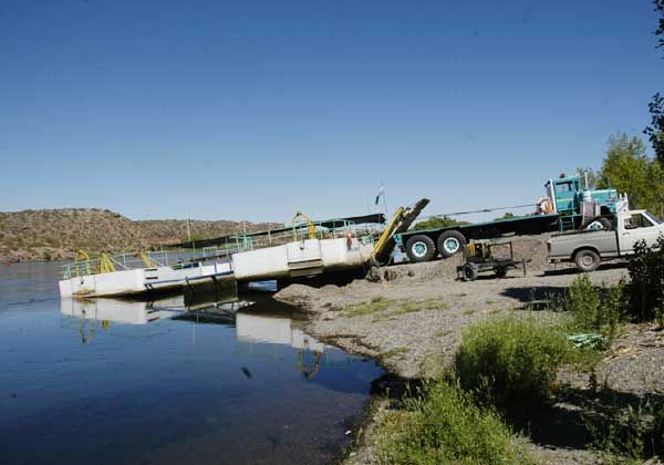 Balsa de la Isla Jordán: Sin funcionamiento hasta el viernes