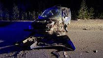 impactante accidente en ruta 40: un auto choco contra un camion chileno