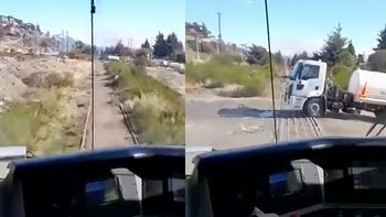 video: asi fue el choque del tren patagonico con un camion cisterna