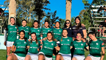 El equipo femenino de primera división de Marabunta que se consagró jugando en casa. 