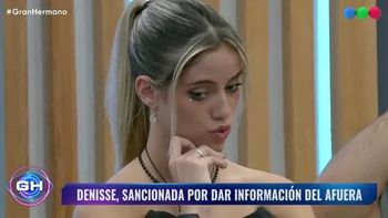 gran hermano inflexible: dura sancion a denisse por hablar del afuera