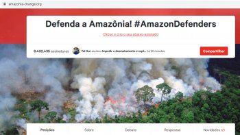 ya se recibieron mas de ocho millones de firmas para salvar la amazonia