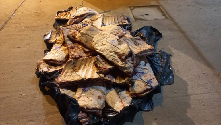 Traía carne de La Pampa en cajas de herramientas