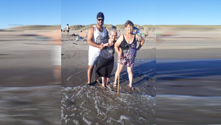 Abuela coraje: superó al COVID y conoció el mar a sus 109 años