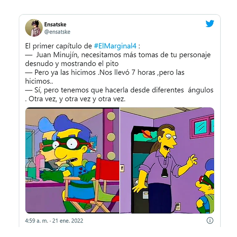 Las redes estallaron con los desnudos de Minujín y Furtado en El Marginal