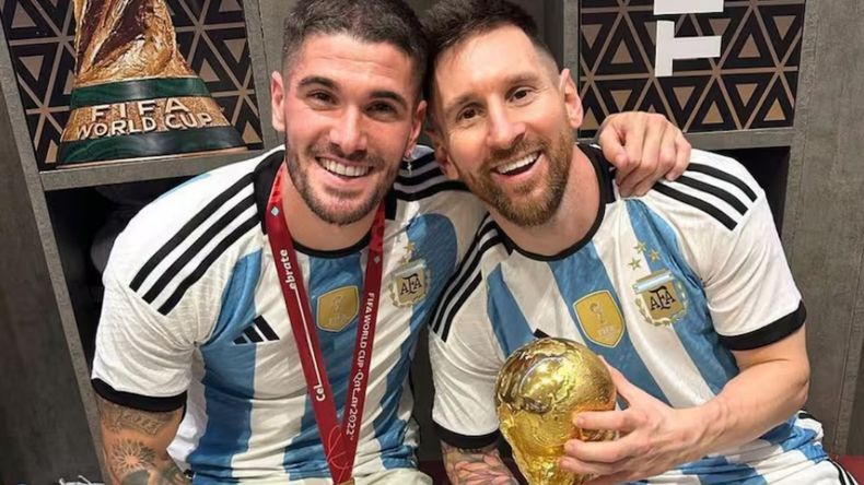 Rodrigo de Paul y Lionel Messi