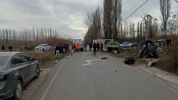 El siniestro se registró pasado el mediodía de este lunes en la zona cercana a Chacramonte. Foto: Gentileza. El siniestro se registró pasado el mediodía de este lunes en la zona cercana a Chacramonte. Foto: Gentileza.