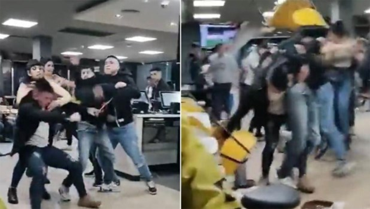 El video viral de una batalla campal dentro de un McDonalds
