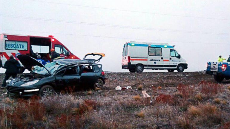 El accidente ocurrió sobre la Ruta 40 cerca de Dina Huapi.