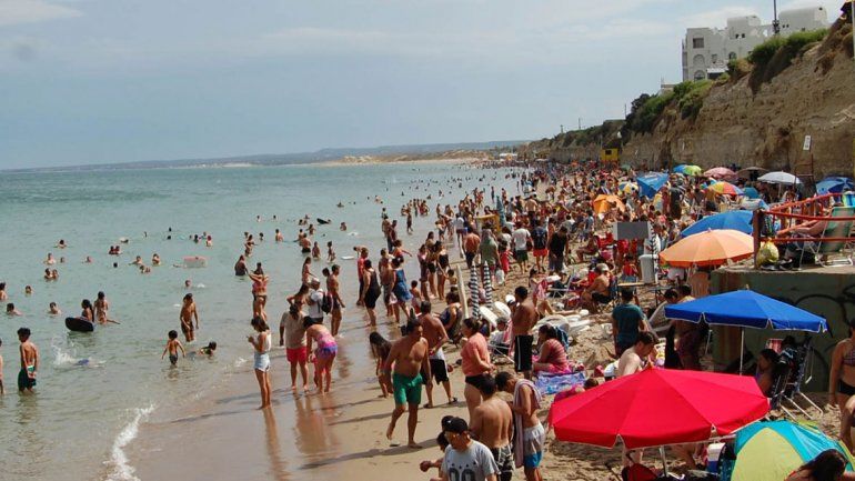 La playa estuvo muy concurrida