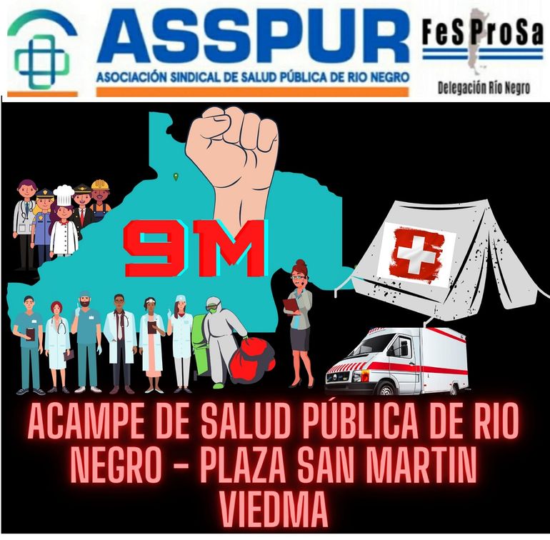 Trabajadores de la salud inician acampe en Viedma.&nbsp;