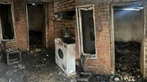 El incendio arrasó con una vivienda en el barrio Tres Luces.