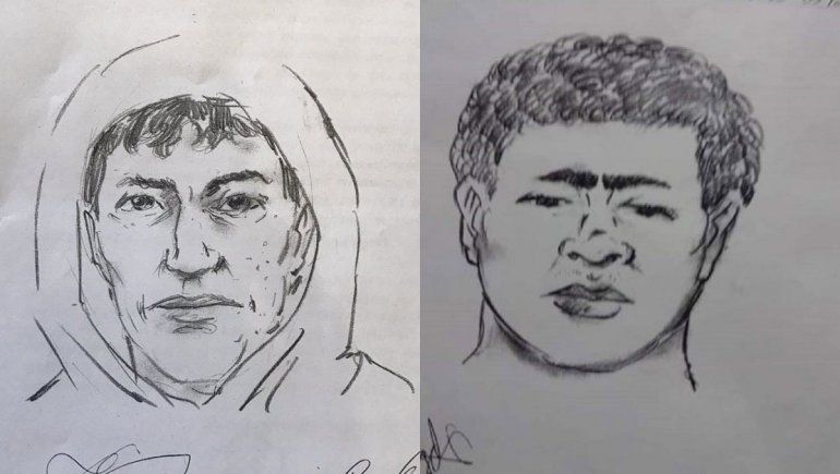 Estos son los identikits de los presuntos autores del aberrante hecho.