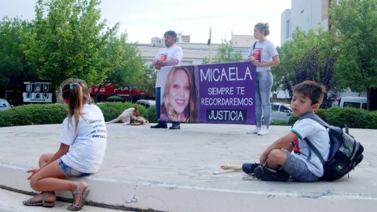 Los familiares de Micaela se movilizaron en varias oportunidades.