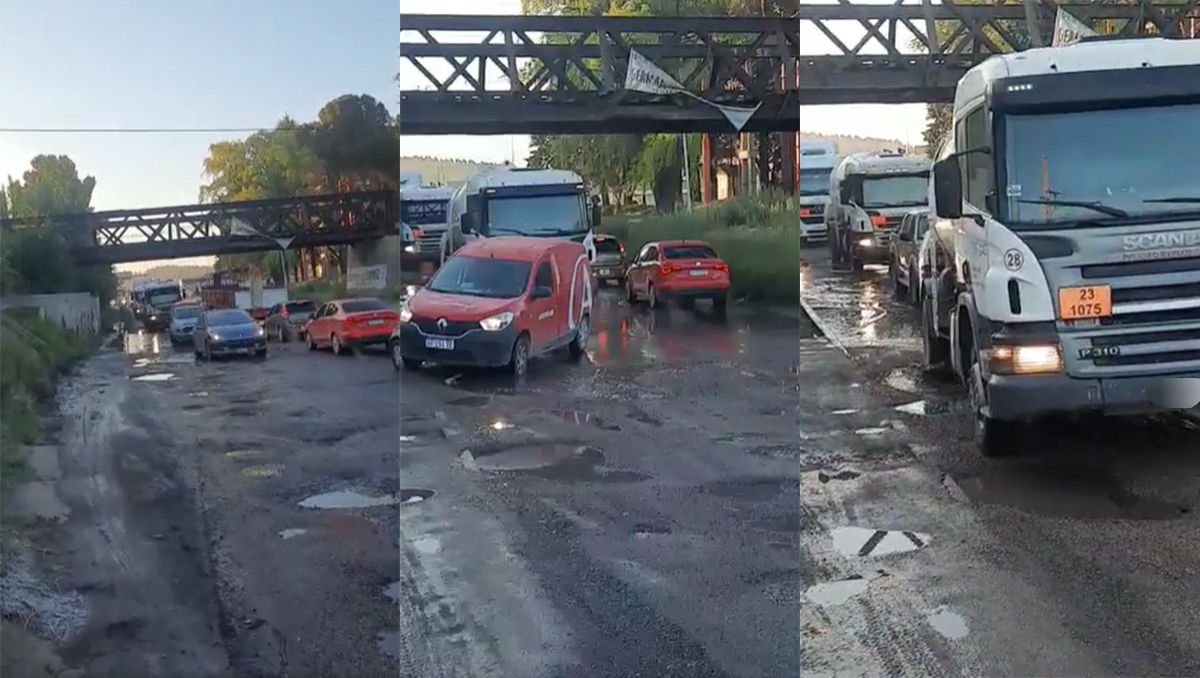 Pozos y demoras: el video que indigna otra vez a los conductores de la región