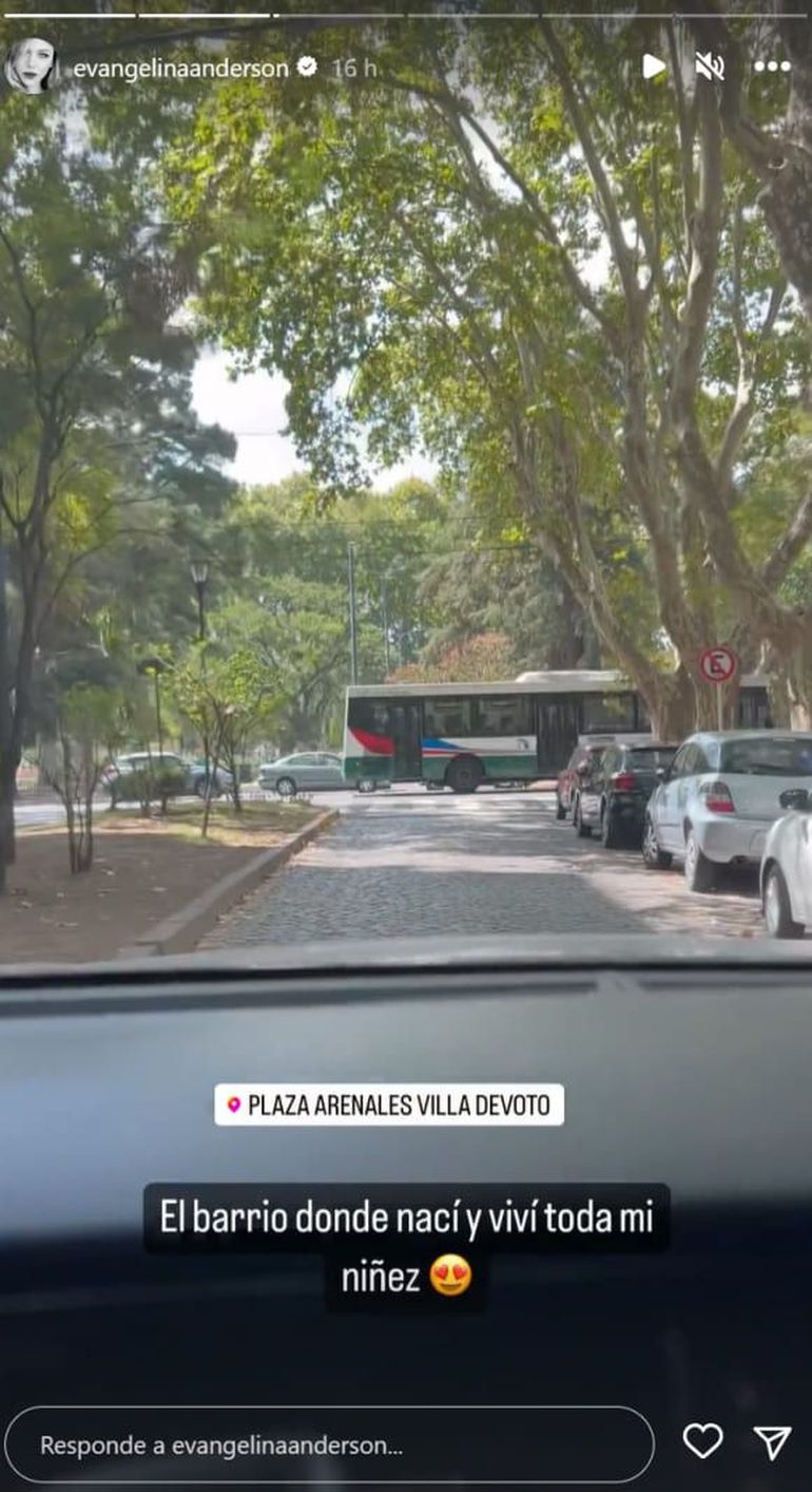 Evangelina Anderson visitó el barrio de su infancia y se emocionó