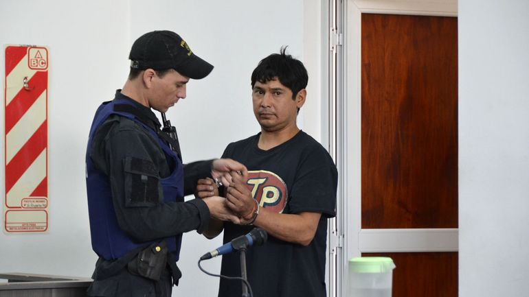 Ricardo Morales, el acusado de asesinar a Agustín Troncoso. Le iban a formular los cargos pero la audiencia se suspendió porque nombró abogado particular. 