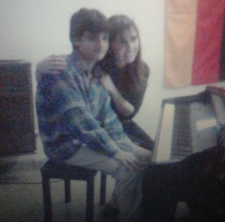 Ciro y Lili, en una clase en Cipolletti.