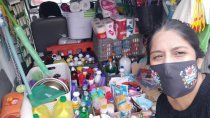 cerro su pelotero y salio a vender articulos de limpieza