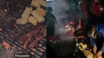 el aguante a l-gante: acampe y asado en las afueras de la comisaria el aguante a l-gante: acampe y asado en las afueras de la comisaria