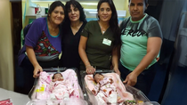 Gema y Ema, el orgullo de su familia y de todo el pueblo.