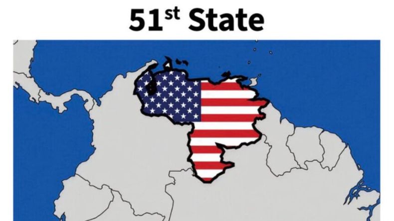 La polémica imagen que publicó Donald Trump sobre Venezuela.