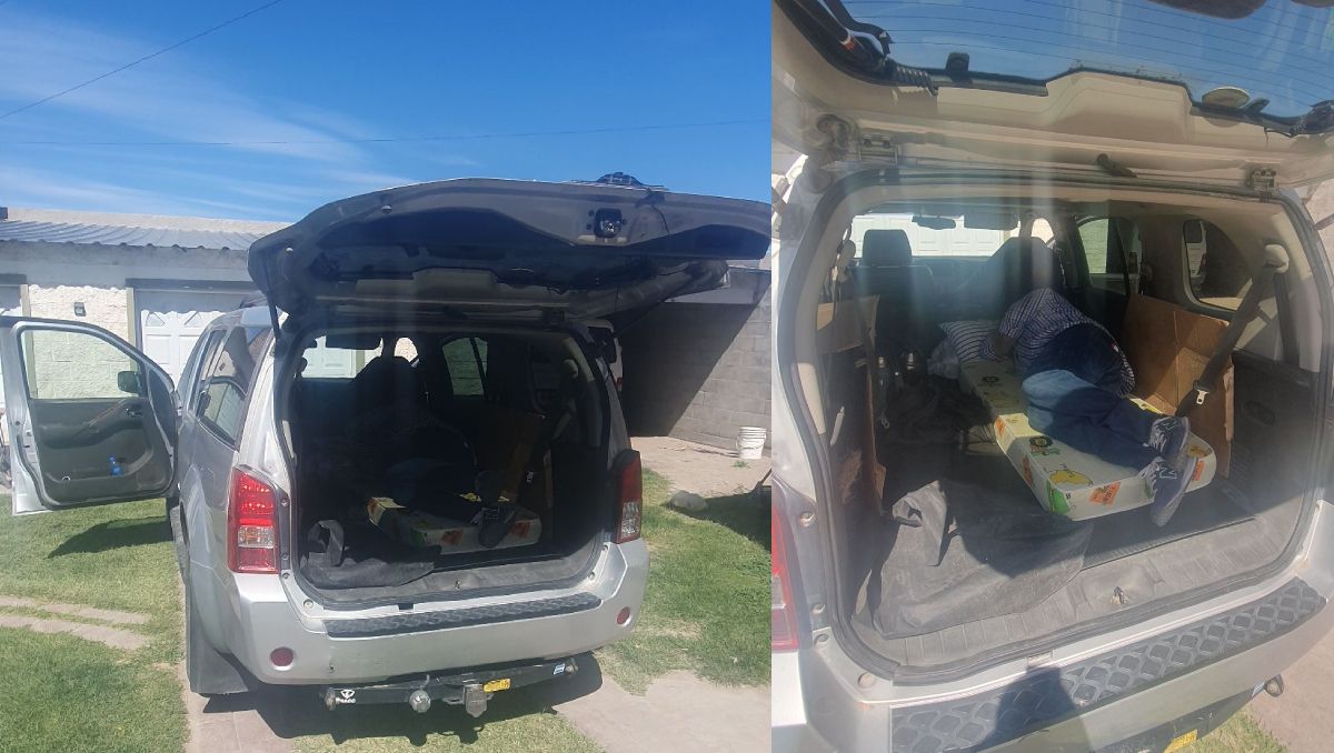 El hospital le negó el traslado y tuvo que viajar acostado en su camioneta