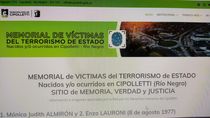 El memorial web del Municipio dedicado a las víctimas locales del terrorismo de Estado debe estar cuanto antes disponible y accesible para quienes quieran conocer a las 17 personas relacionadas con Cipolletti que fueron asesinadas o desaparecidas.
