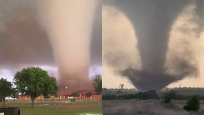 Además del tornado de Oklahoma, se reportaron otros fenómenos similares en Iowa y Kansas.