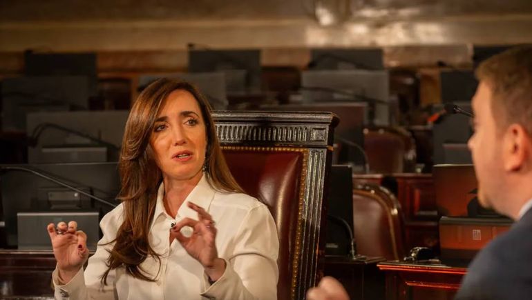 Victoria Villarruel en su entrevista con Jonatan Viale. Foto TN.
