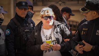 Pity Álvarez, llegando a la audiencia del juicio por el asesinato de su vecino Cristian Díaz.