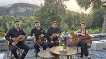 El Cuarteto Confluencias está integrado por Mauricio Aramayo, Lucía Espeche, Aron Vera y Gustavo Castillo. 