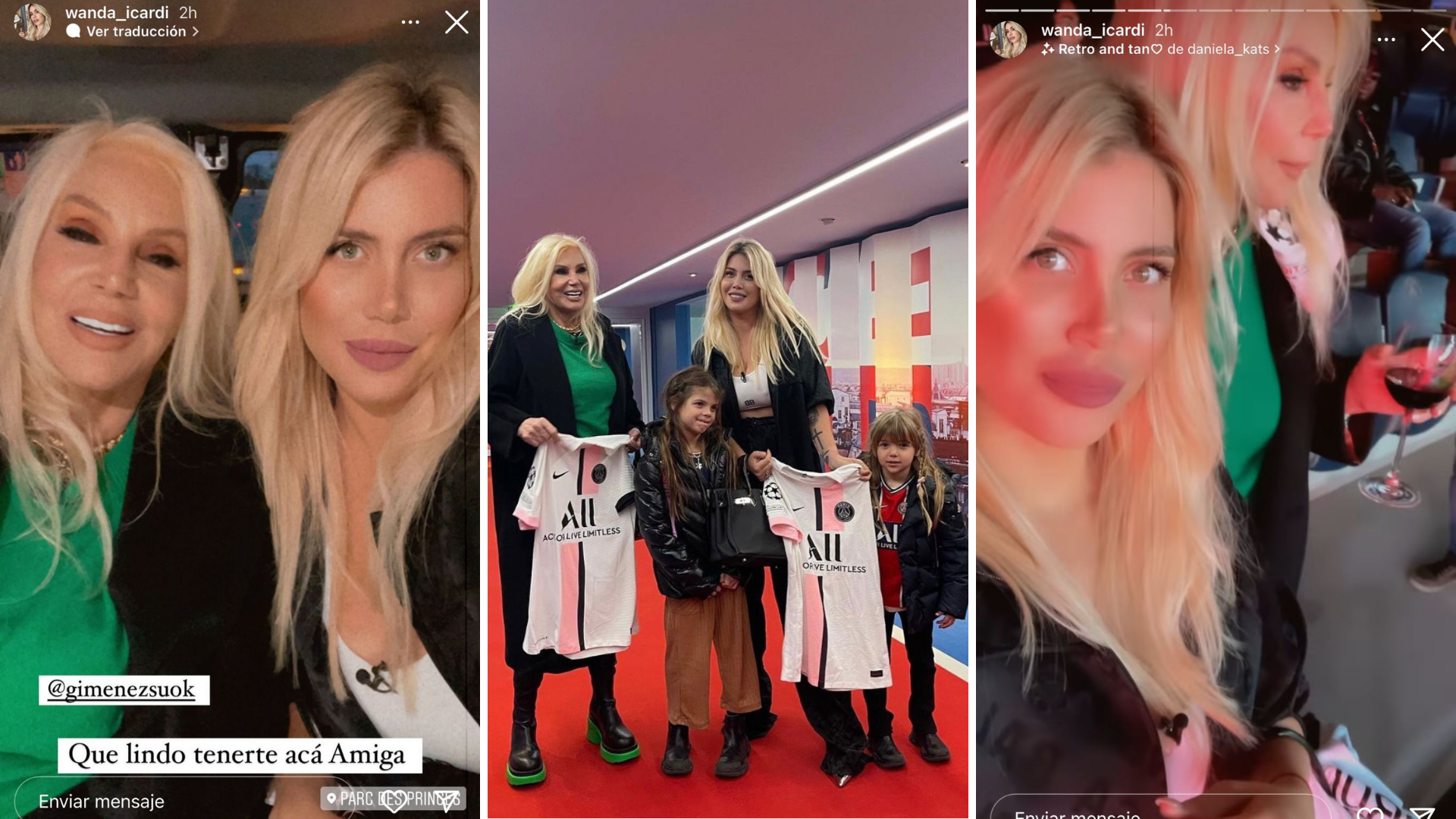 Susana fue con Wanda a ver al PSG