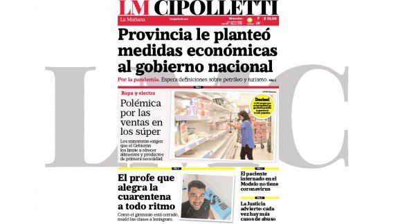 la edicion impresa de lm cipolletti de hoy