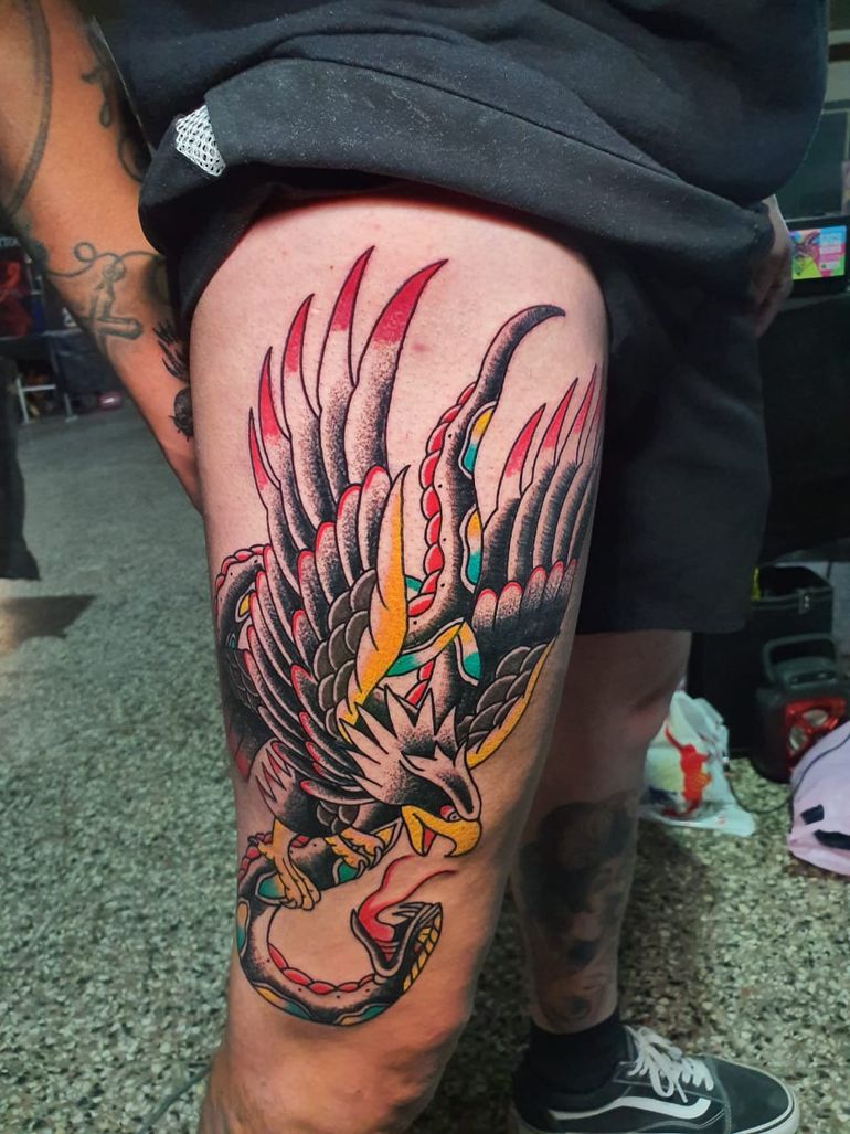 Los tatuadores de la Expo orense mostraron todo su talento para el trabajo que realizan.