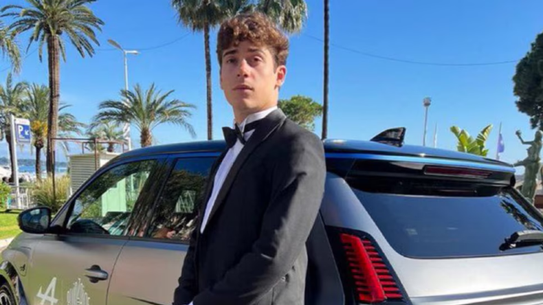 Franco Colapinto estuvo en Cannes, en la previa del GP de Monaco