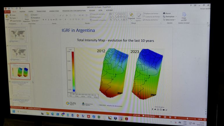 La Anomalía Magnética del Atlántico Sur viene creciendo y aumentando en intensidad, desde el norte hacia el sur del país.