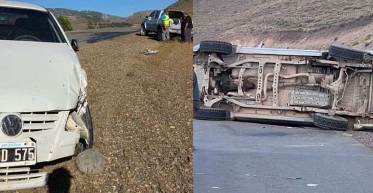 El siniestro se registró esta mañana a 15 kilómetros de Dina Huapi. Foto: Gentileza (Bariloche2000).