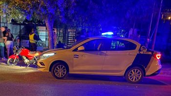 chocaron una moto de la policia en una infernal persecucion durante la madrugada