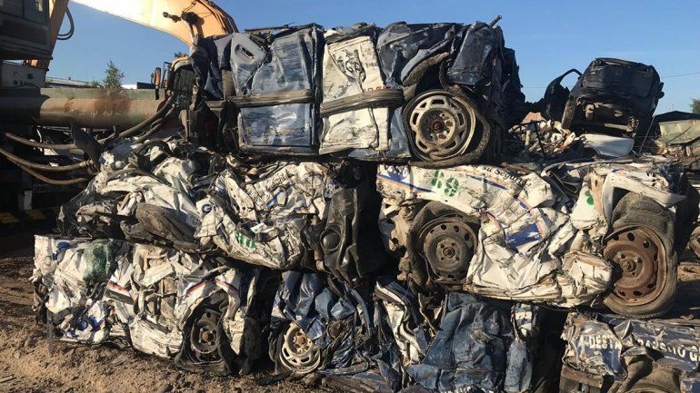 Terminó la compactación de patrulleros en desuso