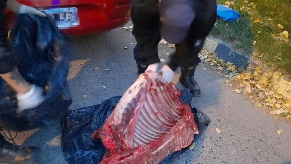 Los atrapan violando la cuarentena y llevando carne ilegal