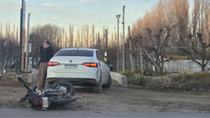 Un incidente vial ocurrió esta mañana sobre ruta 65 entre un auto y una moto.