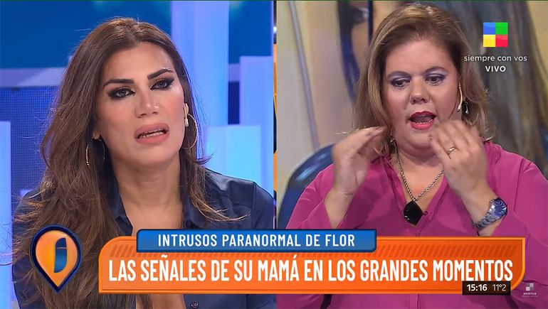 Flor de la V se quebró en vivo luego de que una médium nombrara a su madre muerta