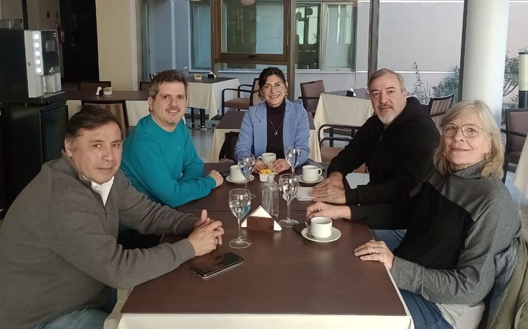 Los dirigentes Rodolfo Aguiar y Silvia Horne