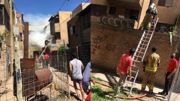 Pánico en el barrio La Paz por un incendio en una vivienda
