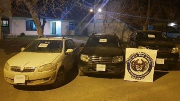 Recuperaron tres vehículos que habían sido robados en el Valle