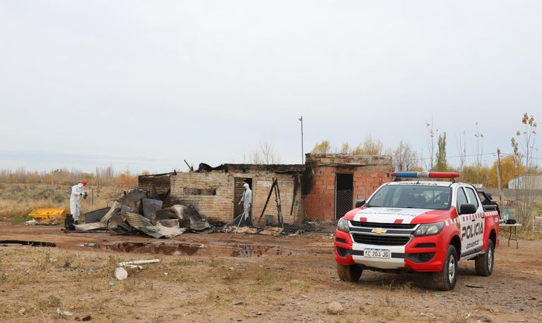 La casa donde se proujo el trágico incendio en Colonia Nueva Esperanza